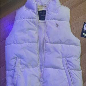 U.S. Polo Assn. White Puffer Vest